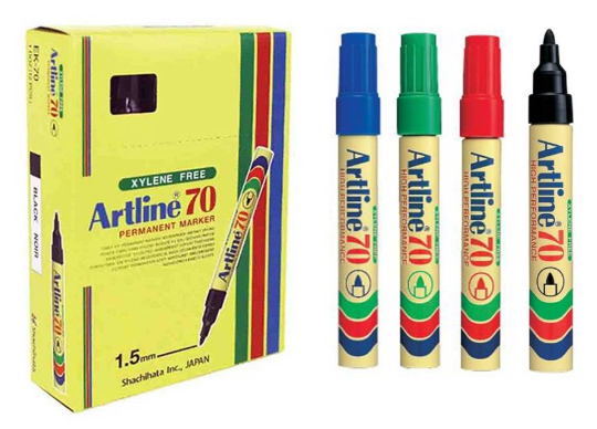 ARTLINE PERMANENT MARKER 70 ALL COLOUR (12PCS/BOX)