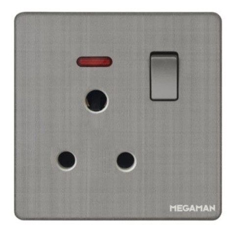 SE SETIA ELECTRIC MEGAMAN YTZ8- 1GANG 15A SWITCH SOCKET BLACK