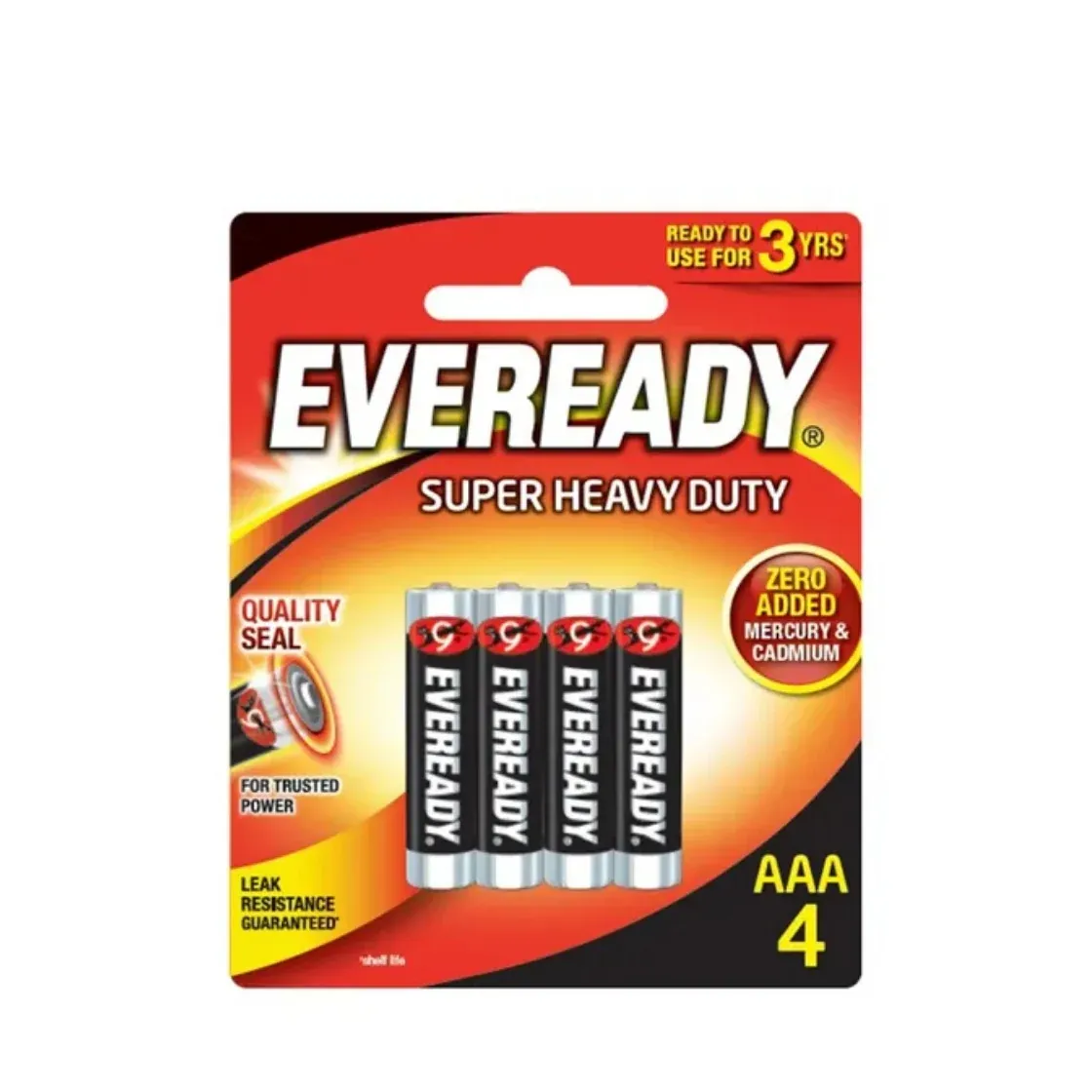 Eveready Battery AAA Heavy Duty 1012BP4M (4's )