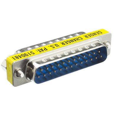 STPLUS 25 PIN SERIAL DB25-MALE TO MALE MINI GENDER CHANGER ADAPTER COUPLER CONVERTER