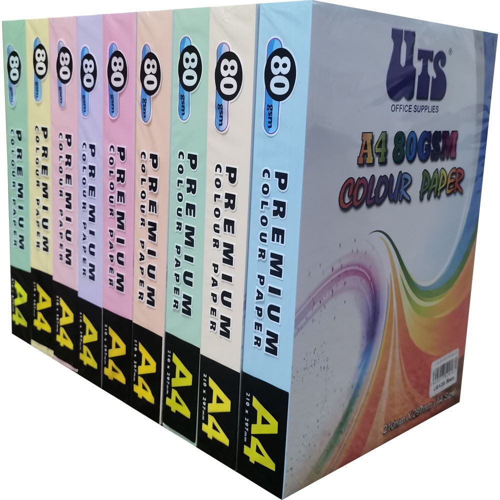 OCHA KERTAS WARNA CAHAYA PREMIUM UTS A4 80GSM