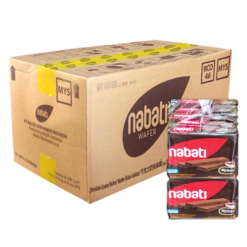 NABATI RICHOCO NABATI WAFER COKLAT / CHOCOLATE WAFER 6 X 10'S X 46G