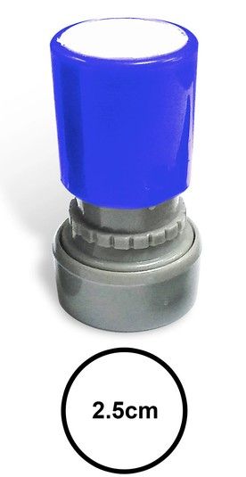 QP RUBBER STAMP ROUND D 2.5CM
