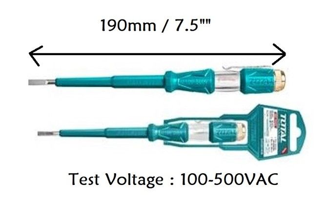 TOTAL - Test Pencil - 140mm(T-THT291408) / 190mm(T-THT291908) / 135mm(T-THT292201) / Test pencil / Scewdriver / Voltage Tester pen