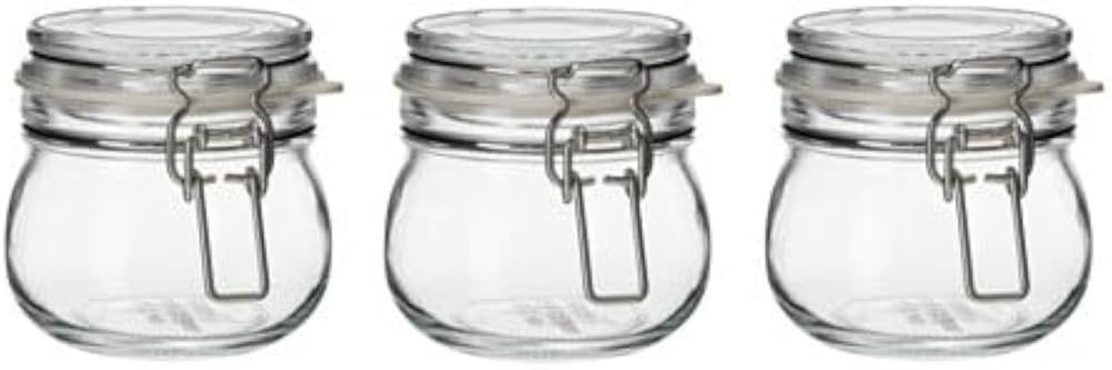 Others *Jar with lid, clear glass, 13 cl - 3pack