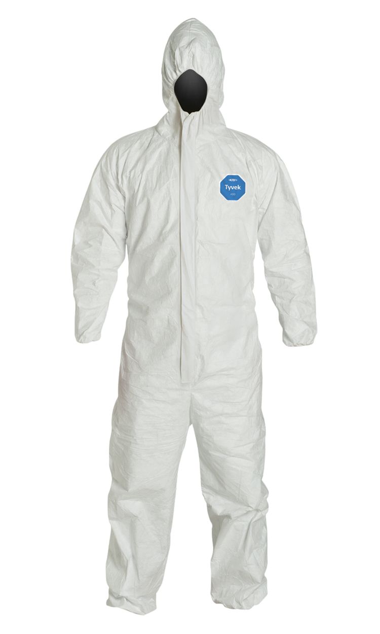 TYVEK COVERALL PPE DUPONT TYVEX / DISPOSABLE COVERALLS TY400 TYVEK400 WHITE BLUE