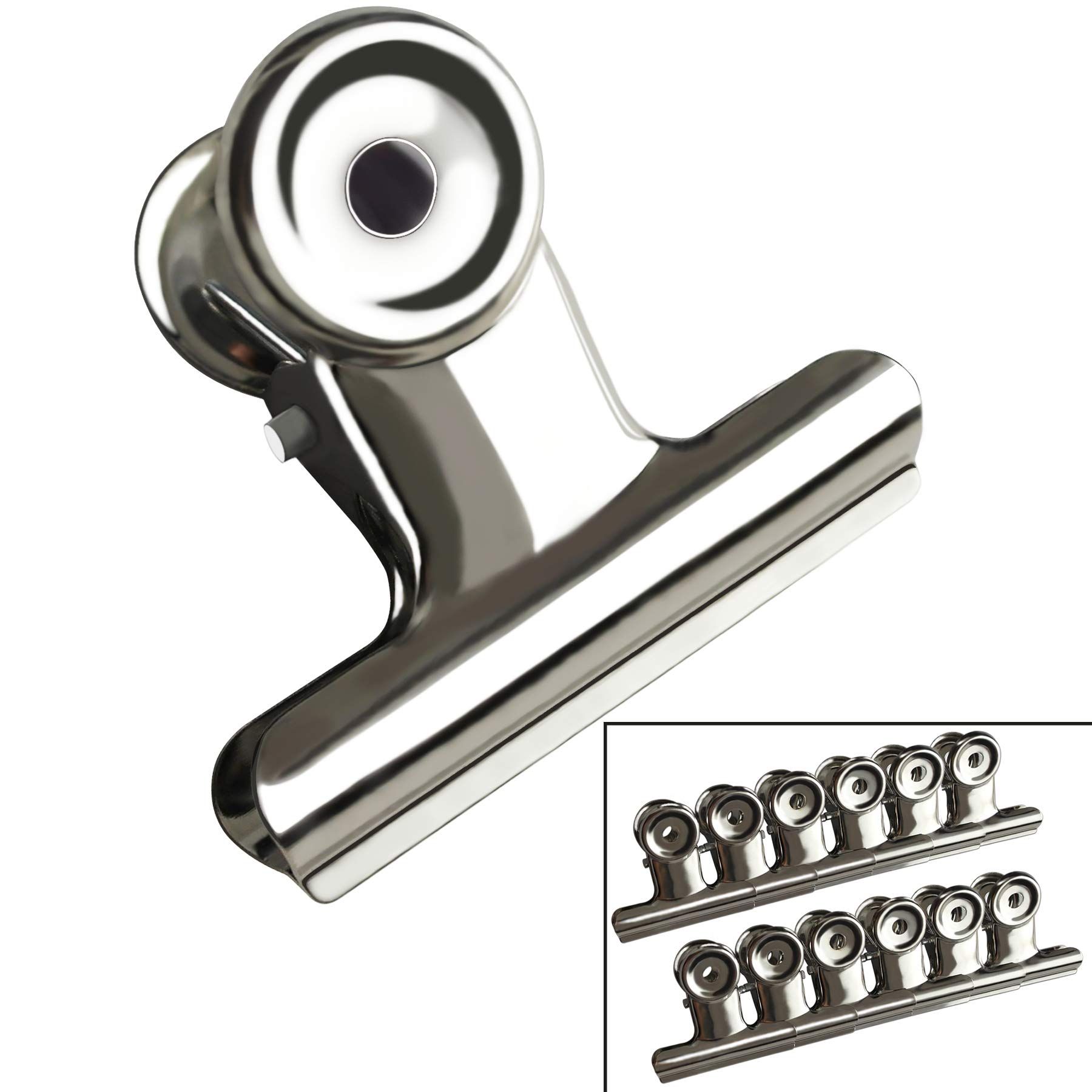 QP SILVER STAINLESS STEEL BULLDOG CLIPS 38MM