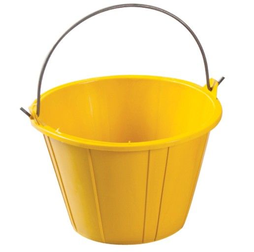 Okada Durable Yellow Cement Pail / Baldi Simen / Kuning Bucket. / Heavy Duty Cement Bucket / Heavy Duty Cement Pail / Yellow Pail