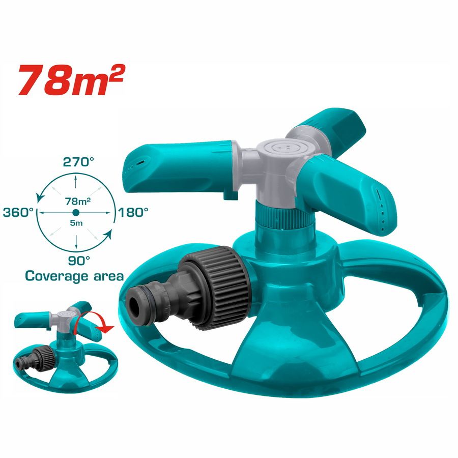 TOTAL - Plastic 3 Arm Rotatory Sprinker (T-THPS23602) / Rotatory Sprinker