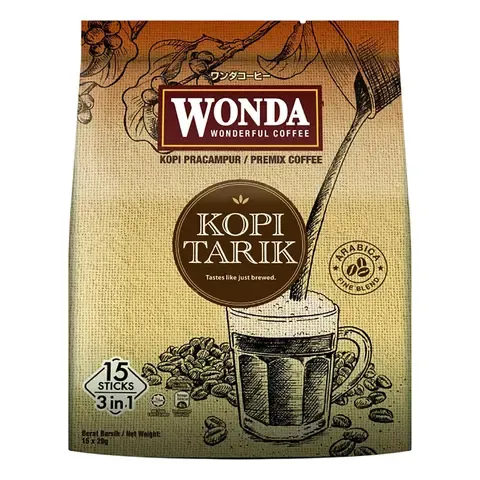 Wonda 3 In 1 Coffee Kopi Tarik 15's x 21 g