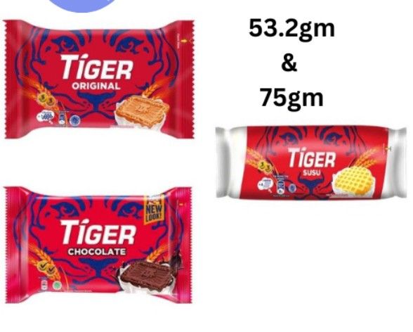 TIGER / BISCUIT / ORIGINAL / CHOCOLATE / 53.2gm x 12pkts