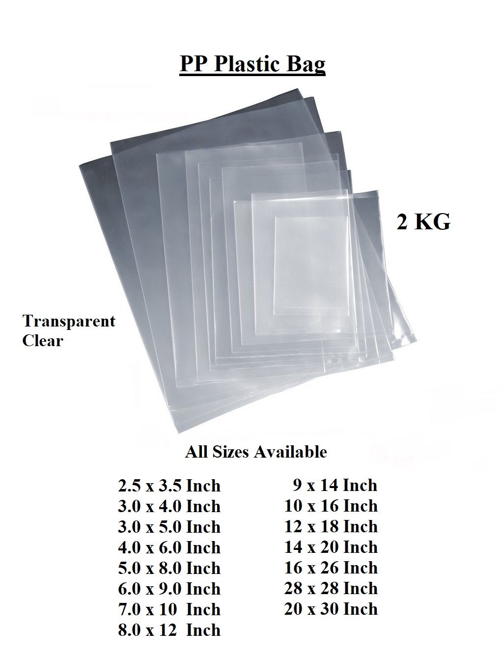 QP PP PLASTIC BAG 2 KGS
