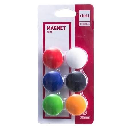 QP MAGNETIC BUTTON 6 PCS X 30 MM