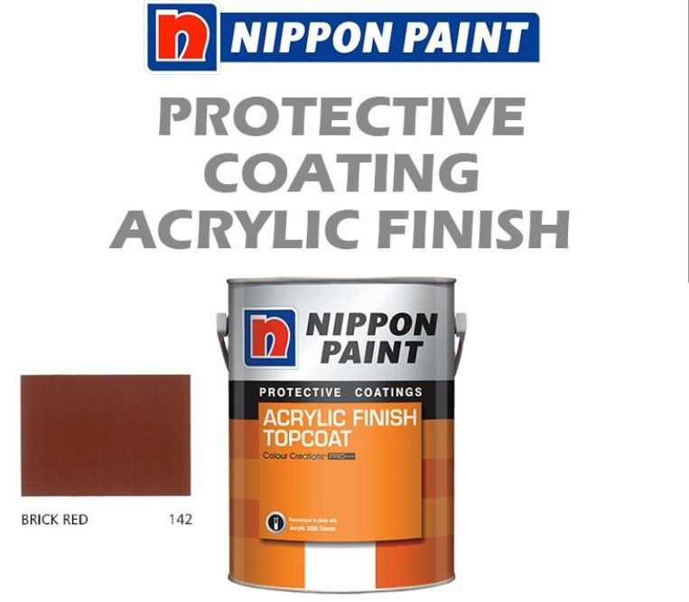 Nippon High Performance Protective Coating - Acrylic Finish Brick Red 142
