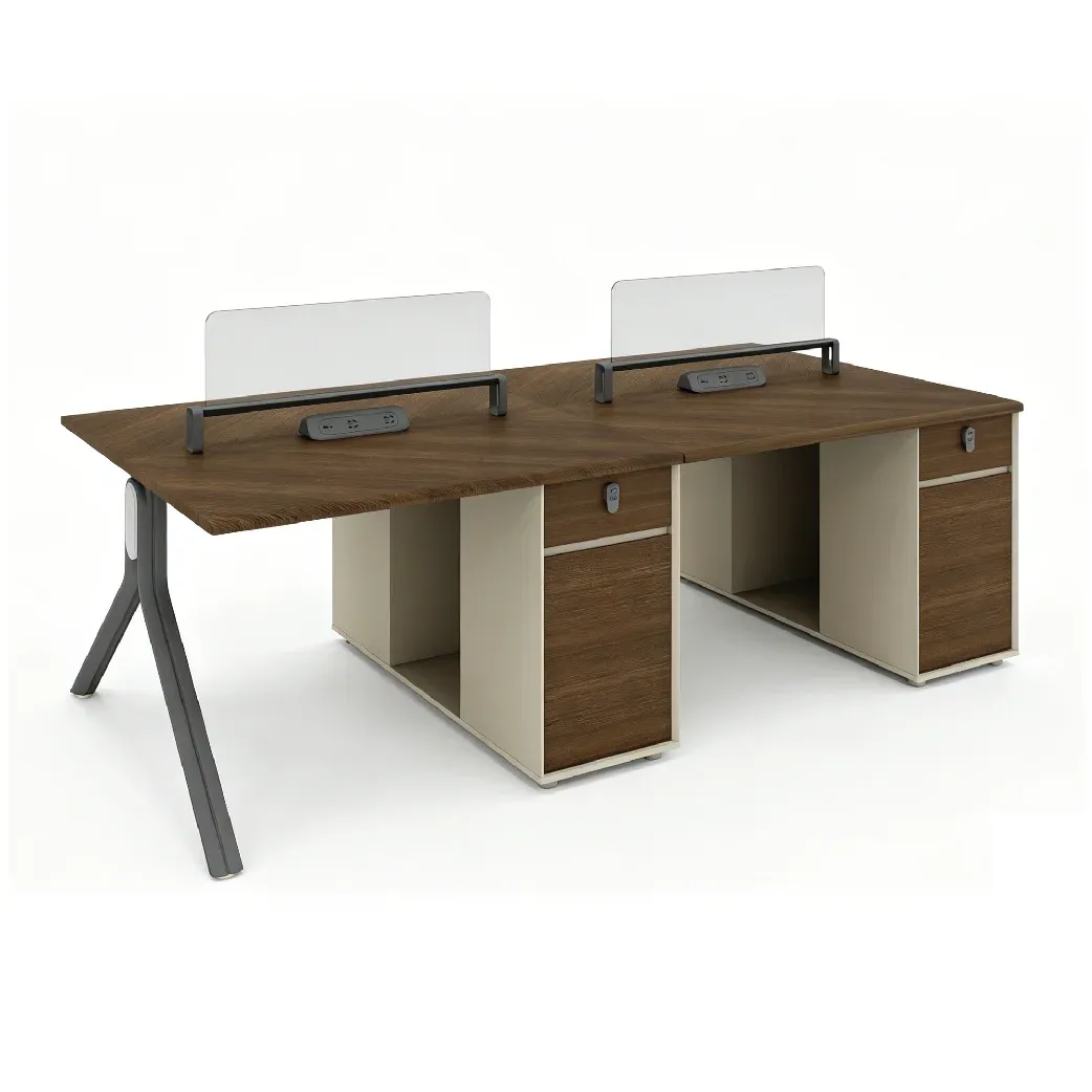 QP WORKSTATION CLUSTER – 4 UNITS – 3000X1500 MM – TABLE TOP + 2X1350MM PARTITION + 2X600MM PARTITION