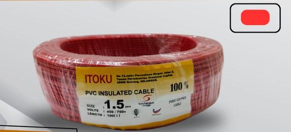 SE SETIA ELECTRIC ITOKU 1.5MM SINGLE CABLE SIRIM RED