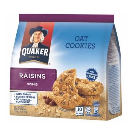 QP QUAKER OAT Cookies (Raisins) Pack 270g (10x27gm)