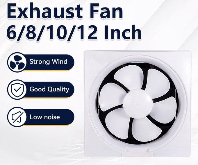 kipas ekzos Silent Bathroom Shutter PVC toilet Kitchen ventilation fan ejector fan Ceiling Exhaust Fan 12"