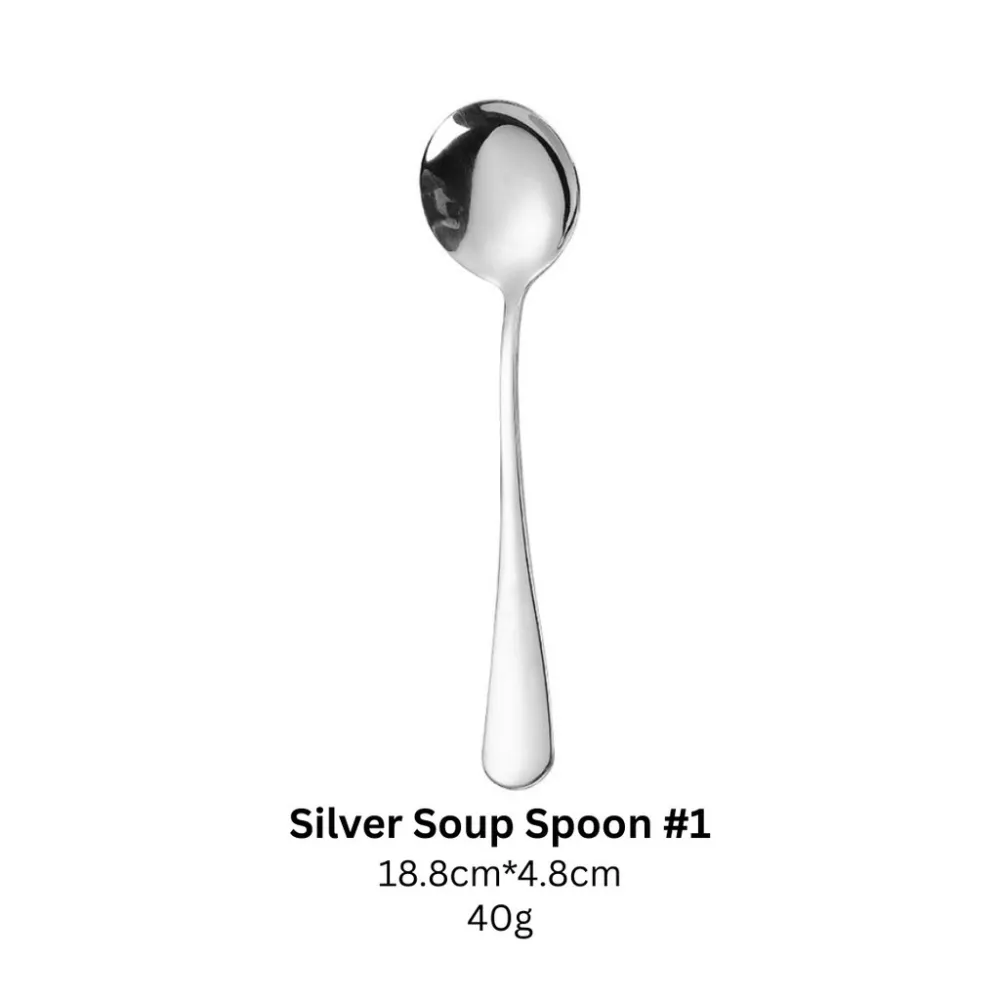 Others *Extra Thick Cutlery Hotel Quality Stainless Steel Dinner Soup Spoon