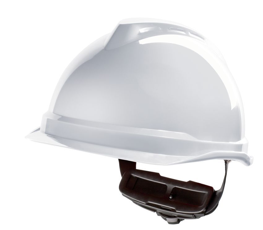 Others *MSA Safety V-Gard White Safety Helmet, Adjustable