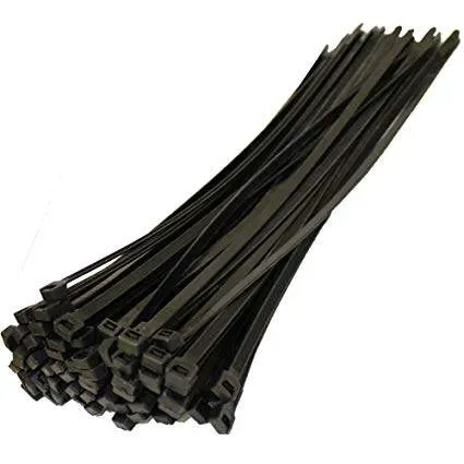 Cable Ties Black (100pcs) - 8"/12"/18"