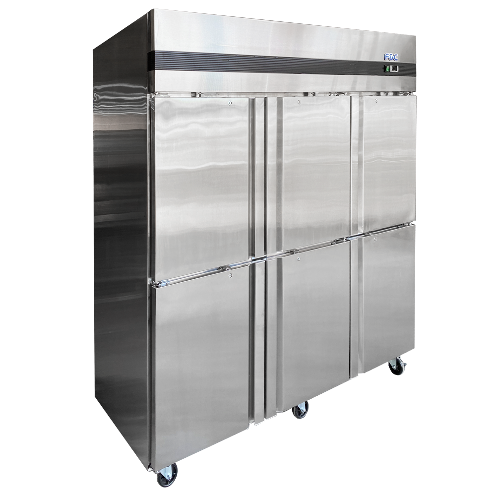 QP S/steel 6 Magnetic Doors Upright Freezer Blower System (Model: SCX-6DF)