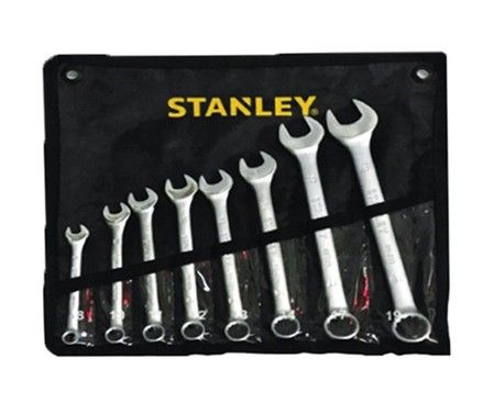 STANLEY 8-19mm Carbon Steel Combination Wrench / Spanner Set (8PCS)