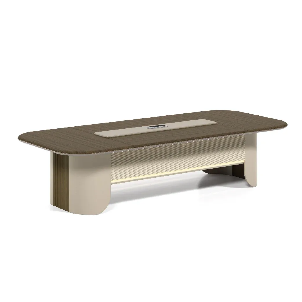 QP G  OVAL CONFERENCE TABLE 2438.4 MM × 1219.2 MM  (MAPLE & CHERRY)