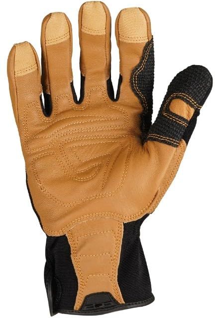 Others *Ironclad Ranchworx Work Gloves RWG2, Premier Leather Work Glove, Performance Fit, Durable, Machine Washable, RWG2-02-S, Brown/Black, Small (Pack of 1)