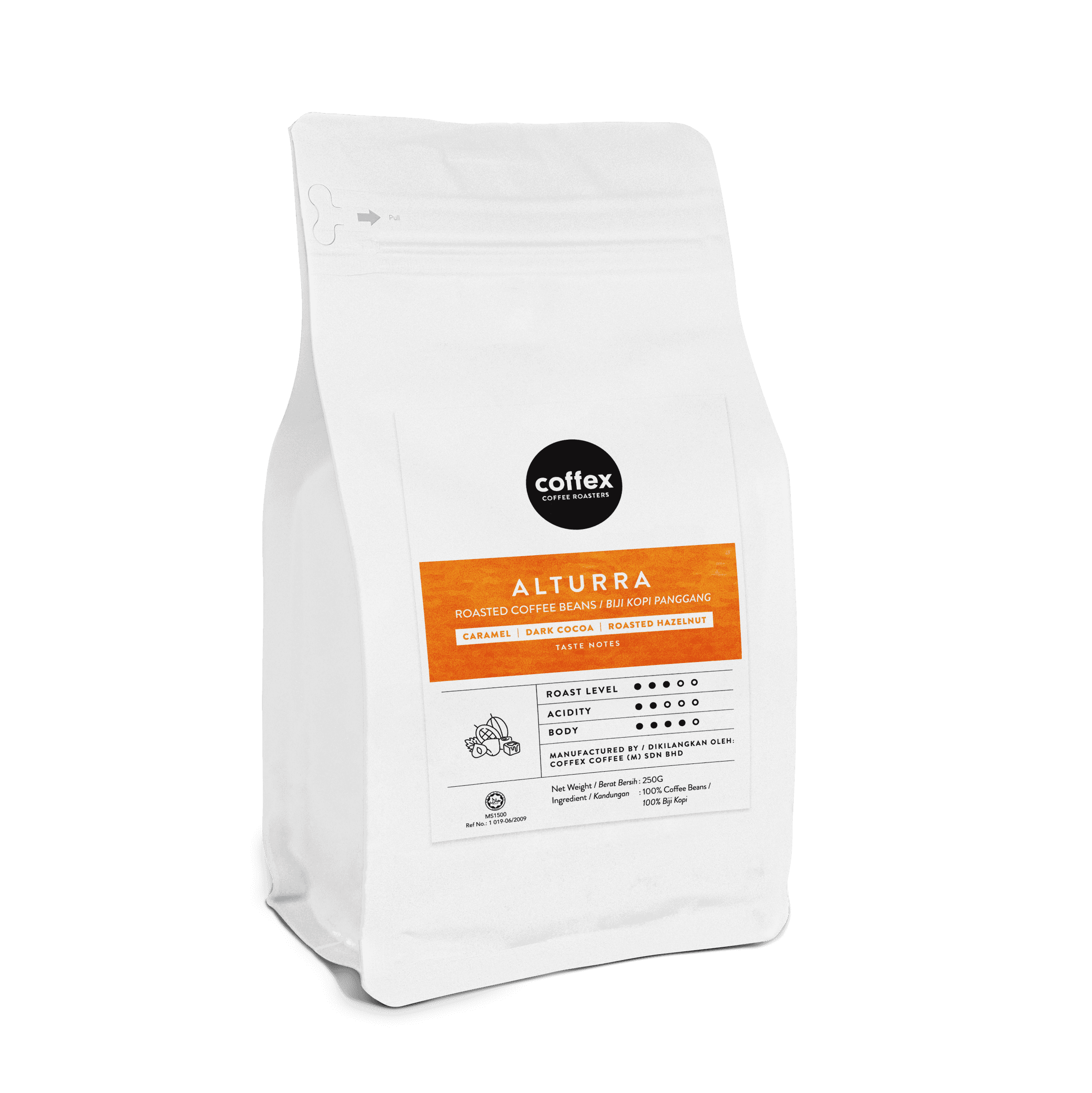 QP COFFEX ALTURRA BLEND ROASTED COFFEE BEAN 500G