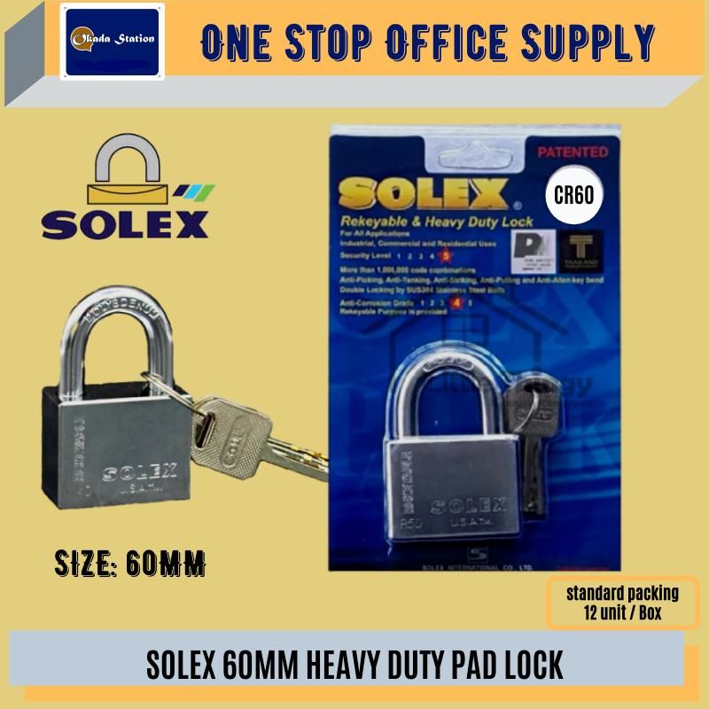 SOLEX 60MM HEAVY DUTY PAD LOCK /Solex /Padlock /Heavy Duty Padlock /60mm /Solex Lock /Solex Heavy Duty Pad Lock