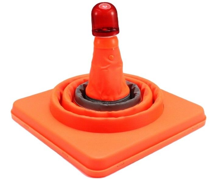 OEM 60cm [Large] Portable Safety Cone Flexible Collapsible Multi Purpose Pop Up Safety Cone with Lights
