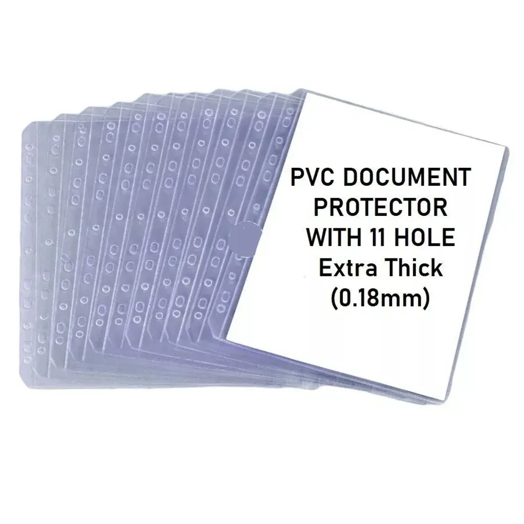 PVC Document Sheet Protector With 11 Holes size A4 RTSB