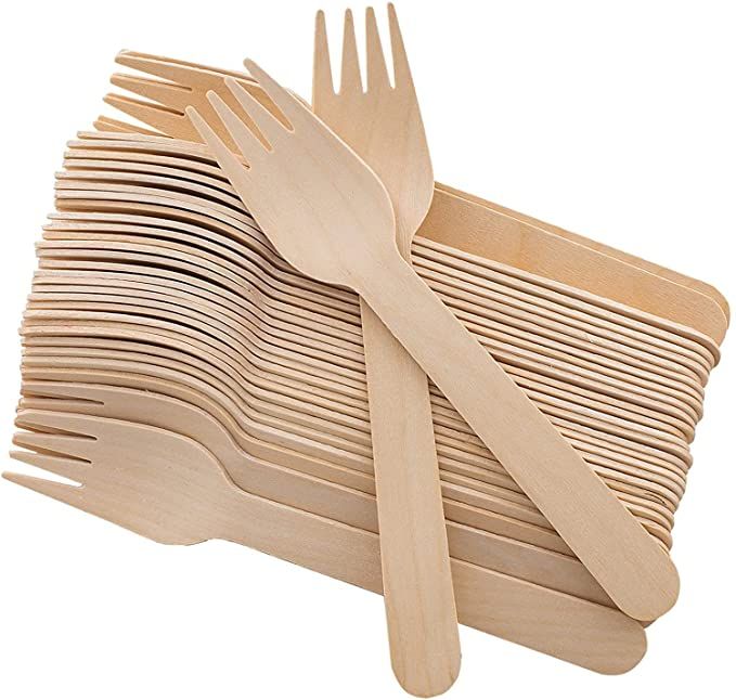QP 6' BIODEGRADABLE FORK (BAMBOO BIRCHWOOD) (50'S)