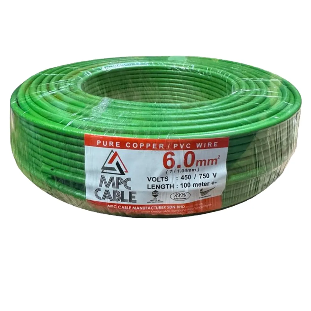 SE SETIA ELECTRIC CABLE LINK 6.0MM PVC CABLE (SIRIM) GREEN