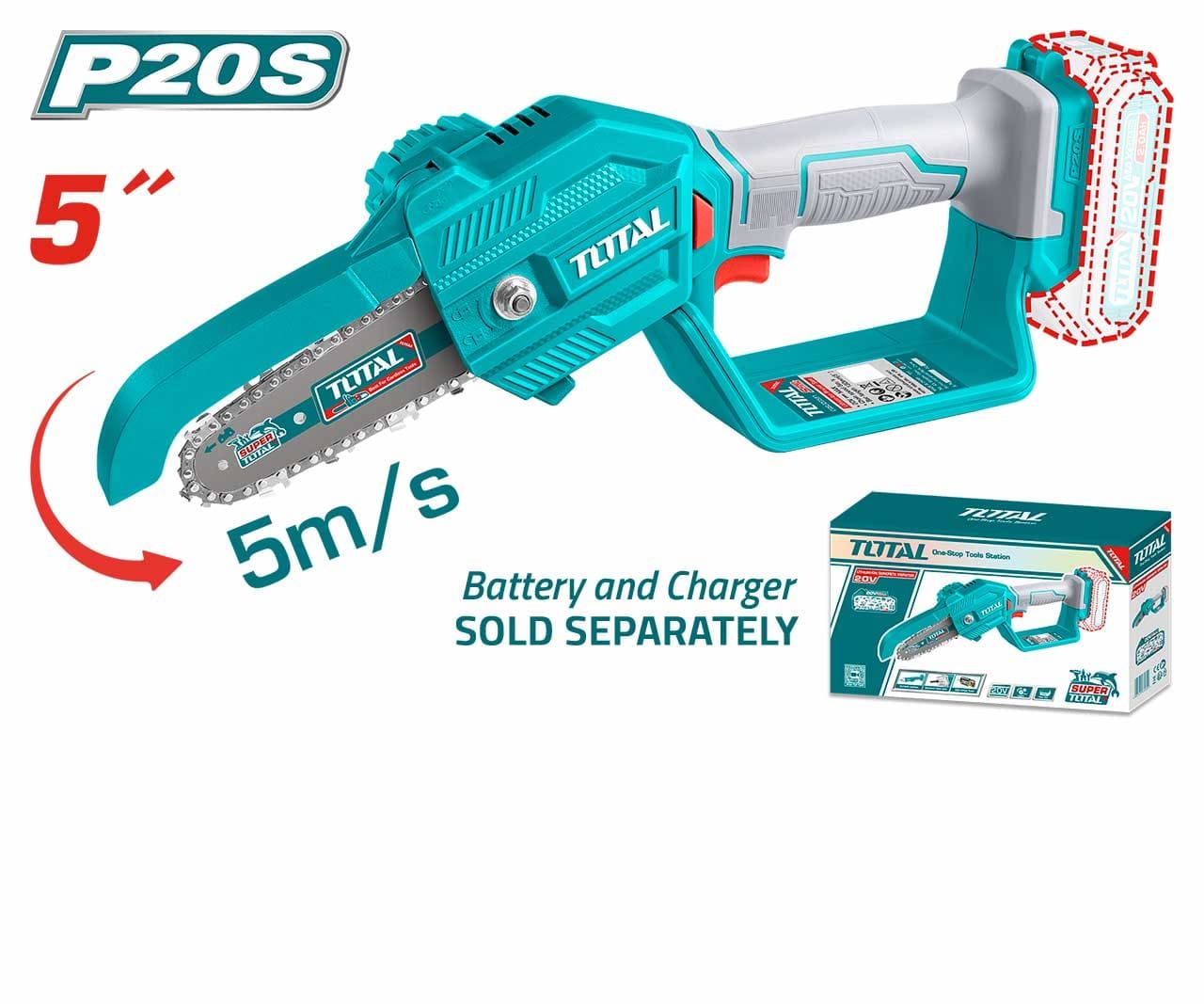 Total - P20S Li-ion Pruner Saw (T-TGSLI2058) - Bare Machine Only & Combo Set / Pruner Saw / Trimmer Saw / Pruming Saw / Cordless Power Tool / Power Tool / TGSLI2058 / 20V / P20 Series