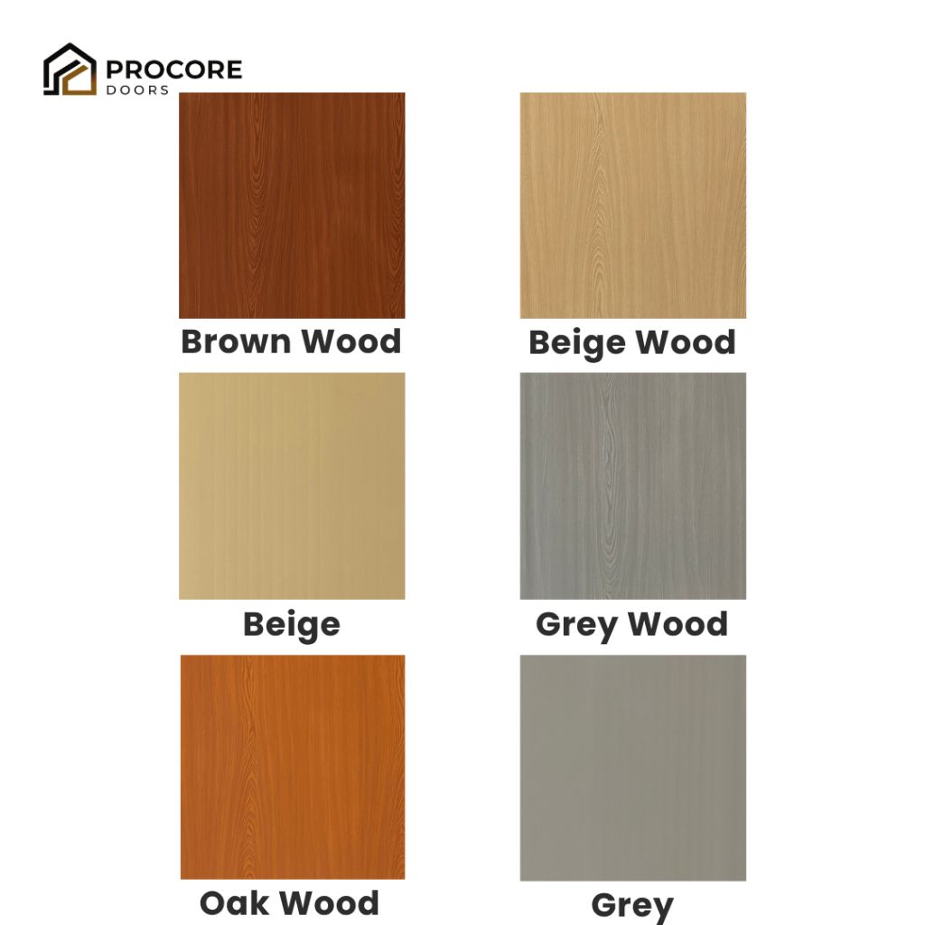 Waterproof PVC Bathroom Door Standard Size Pintu Tandas Bilik Air