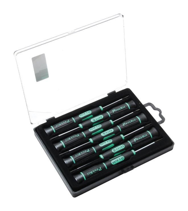Others *PROSKIT INDUSTRIES SD- 081A  Screwdriver Set, Electronic, 7 Pieces PH00/0/1 Phillips & SL1.6/2/2.4/3mm, Slotted Head Screwdrivers