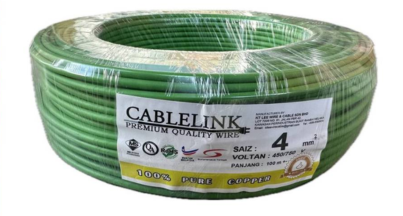 SE SETIA ELECTRIC CABLE LINK 4.0MM PVC CABLE (SIRIM) GREEN
