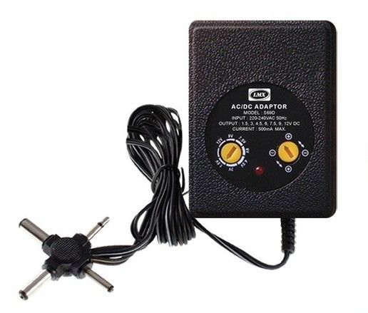 Universal AC/DC Adaptor - S69D (500MA/9WATT)