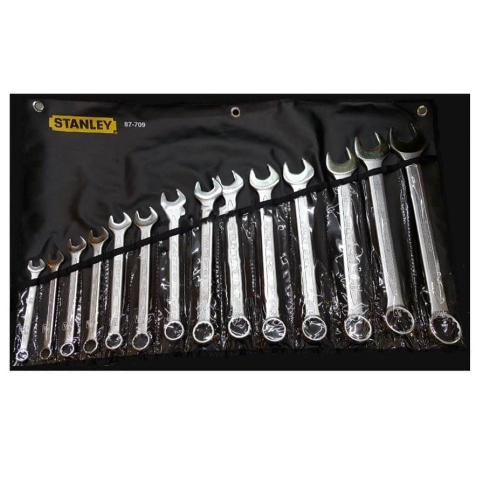 Others *Stanley 87-709-1 CRV Slimline 14 Pieces Combination Wrench Set (3/8" - 1-1/4") 87709