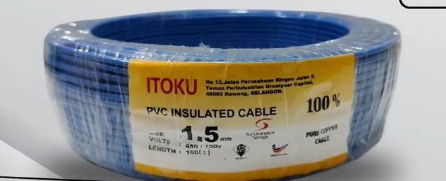 SE SETIA ELECTRIC ITOKU 1.5MM SINGLE CABLE SIRIM BLUE