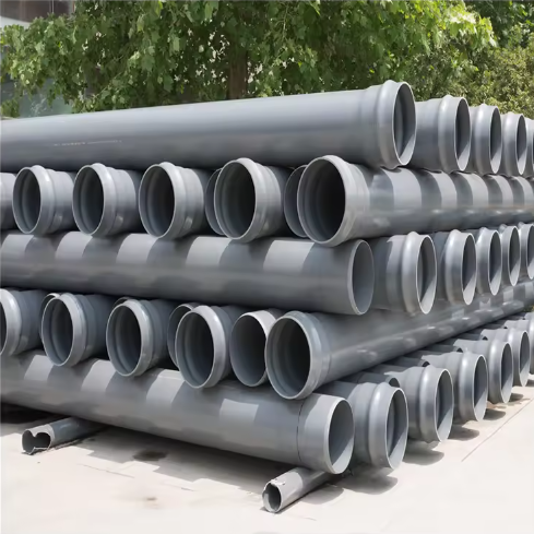 ATKC UPVC Pressure Pipe (Bell-Mouth) 12" (DIA) x 6.0M (L) Class D with Rubber-Ring Joint (Grey)