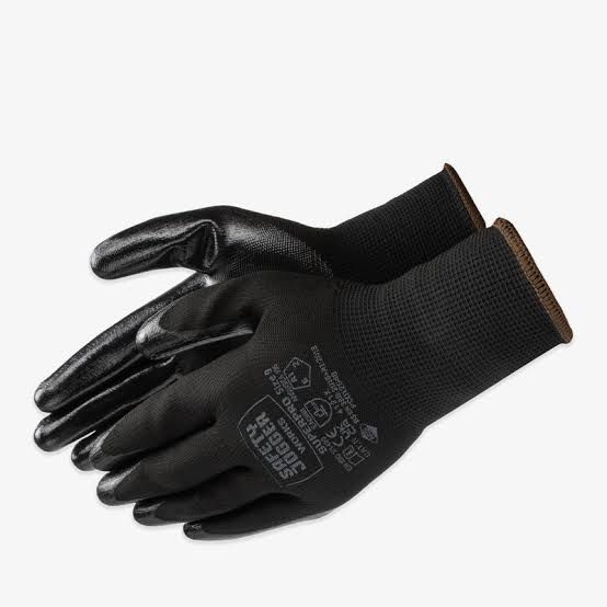 SAFETY JOGGER SUPERPRO 4121X PE Safety Glove Black Nitrile Coating Size 8 SUPERPRO4121X-8 2485535