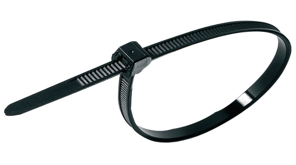 HellermannTyton *HellermannTyton Black Nylon Cable Tie, 200mm x 3.4 mm [100s]