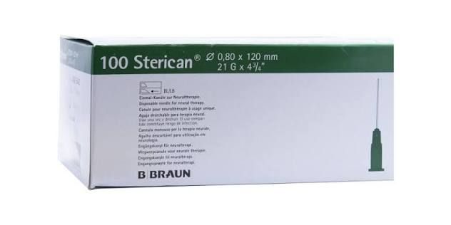 STERICAN NEEDLES 21G 0.8 x 120MM GREEN ( Kuantiti : 2 kotak )