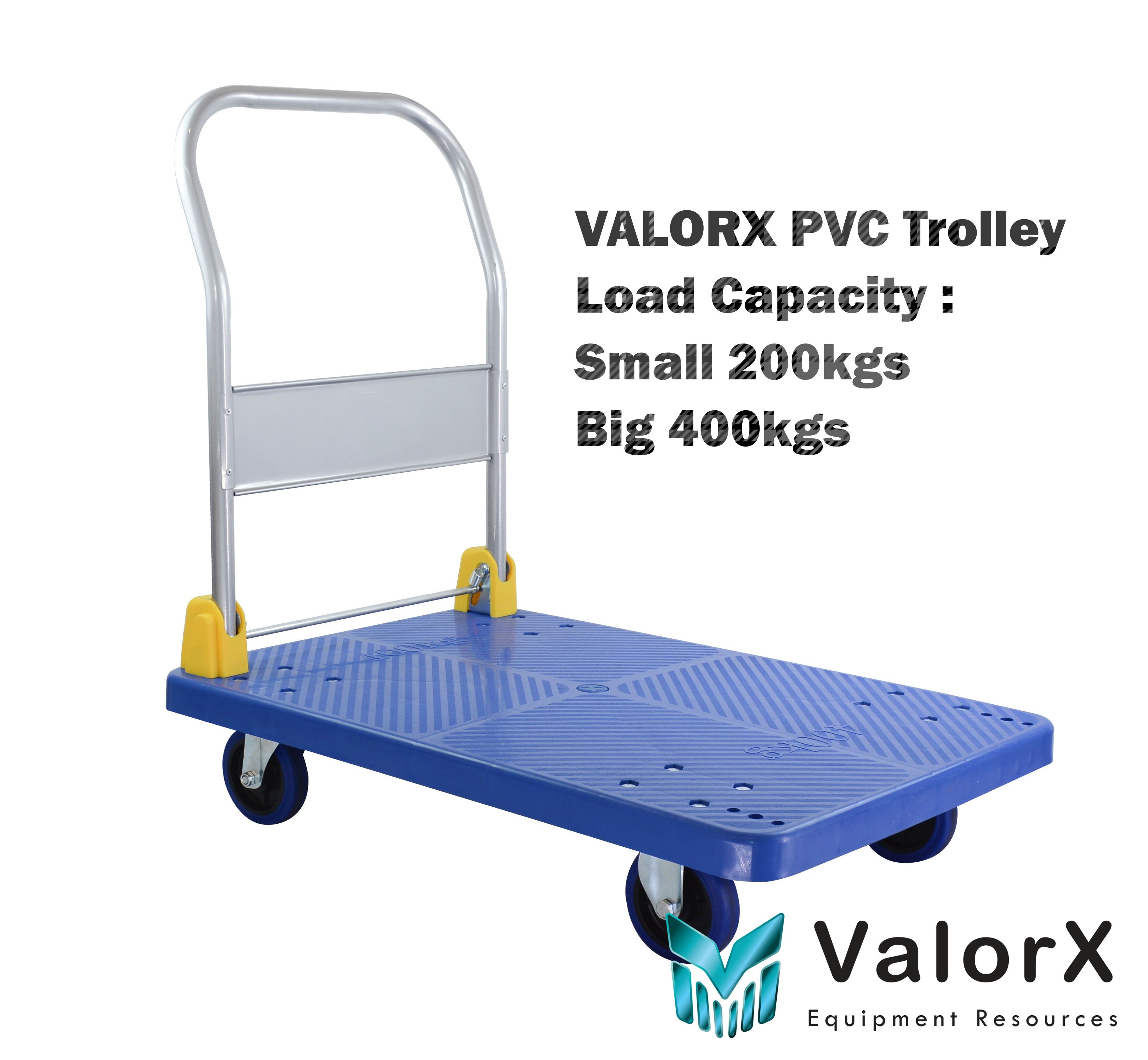 Valorx PVC Platform Hand Truck Trolley (Japan) - Heavy Duty/ foldable trolley max cap.400kg, size: 90cm x 60cm