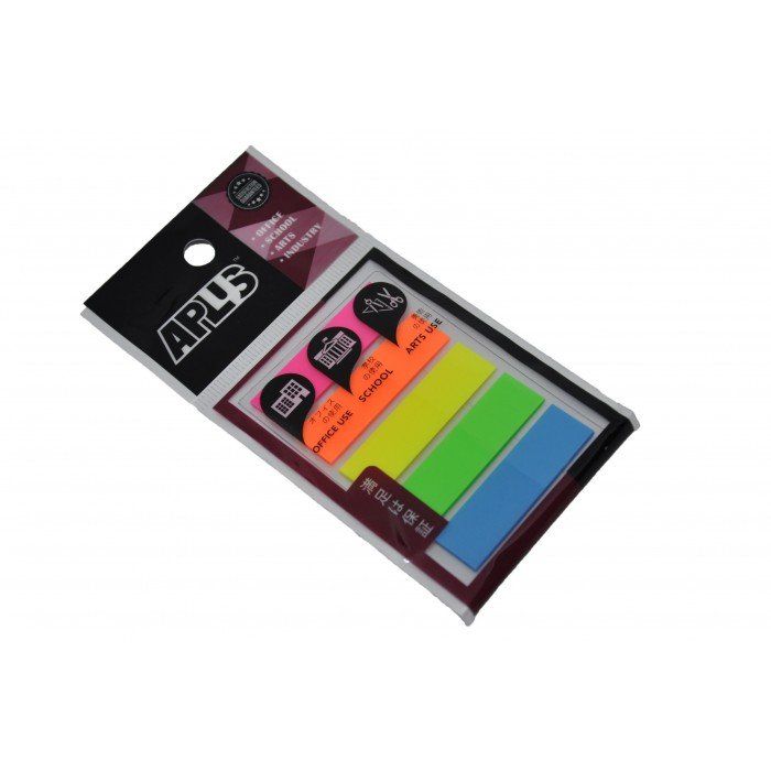 QP APLUS Plastic Sticky Notes Without Arrow 5 Colours P44125