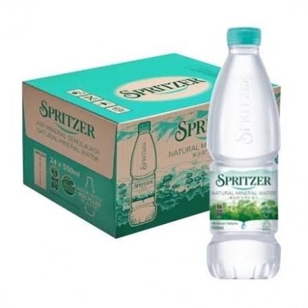 Spritzer Natural Mineral Water 24 Bottles x 550ml