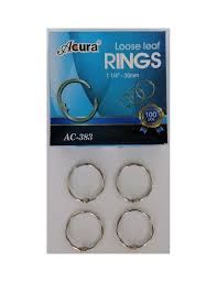 CARD RING - 30MM (100'S/BOX)
